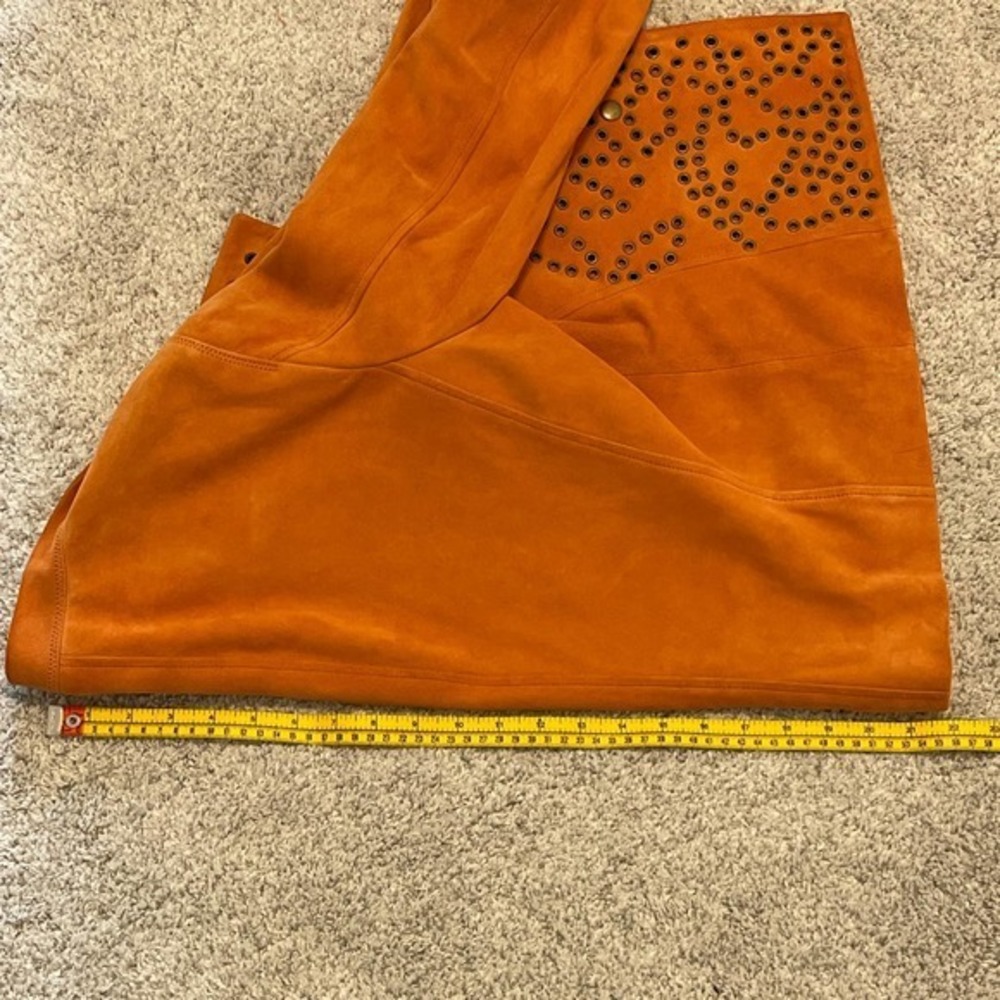 Orange Studded Women's Jacket - Picture 8 of 8